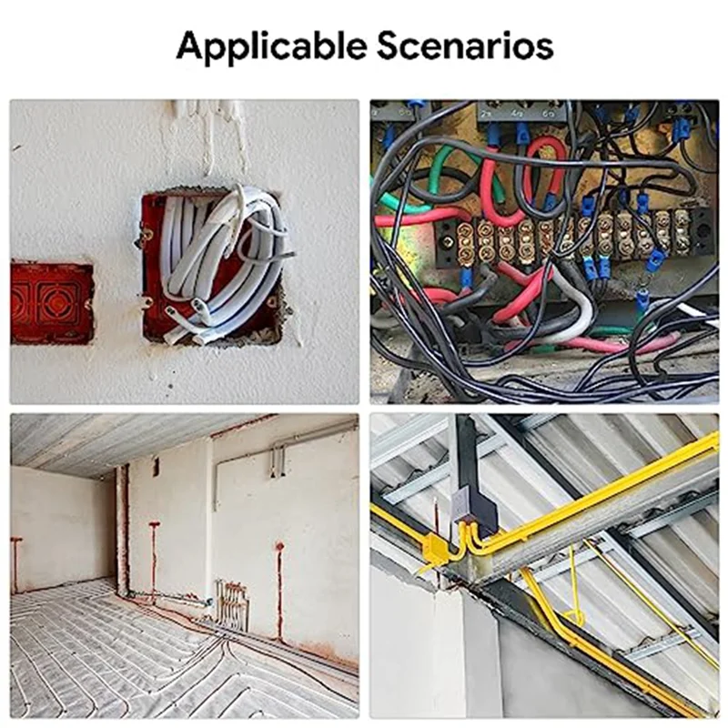 AA84 벽 라인 스레더를 통한 피쉬 테이프 풀러 OD 6mm 플러스 낚시 라인 패스너(스틸 로프 포함) 50Ft(15M)