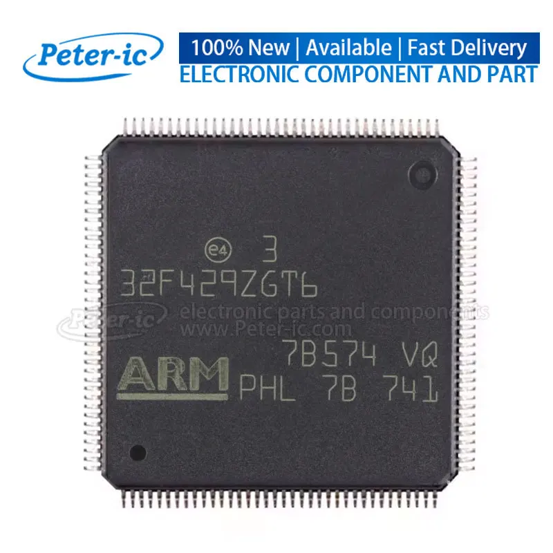 (1pcs)STM32F429ZGT6 LQFP-144 1MB 1.8V~3.6V ARM-M4 180MHz 114 LQFP-144 Microcontrollers (MCU/MPU/SOC) Available