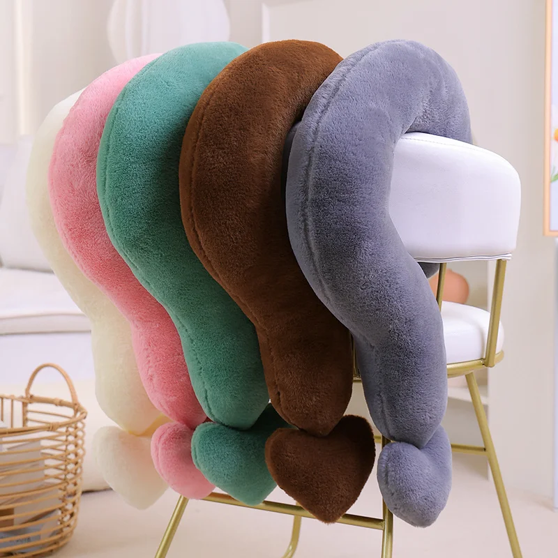 Elegant Nordic Style Macaron Colorful Giant Question Mark Plush Stuffed Comfort Pillow Throw Sleeping Hug Accompany Cushion Doll