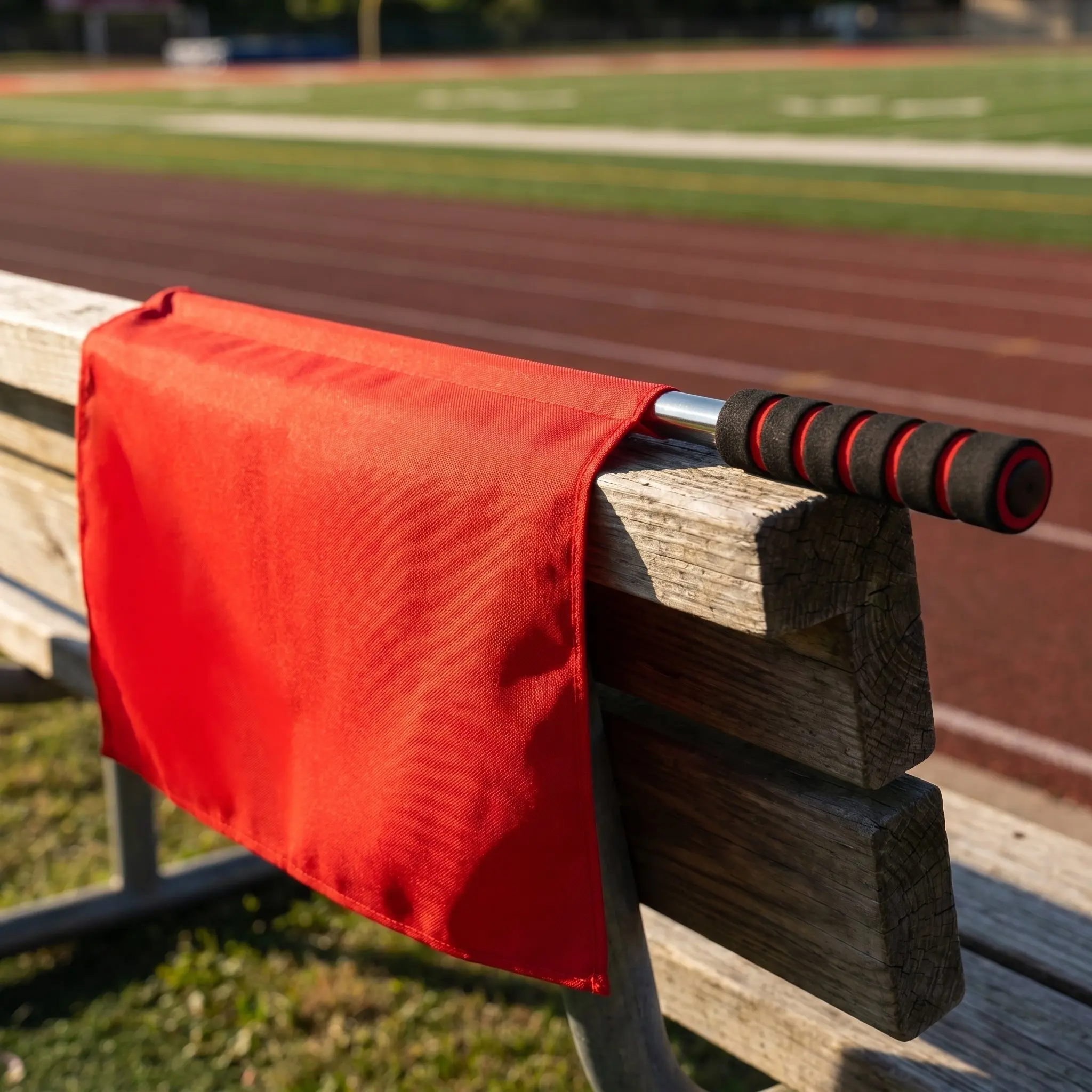 12 drapeaux de signalisation pour arbitres, kit de sport, couleurs vives, anti-roulis, drapeaux de ligne pour football et volleyball, haute visibilité, pour arbitres.