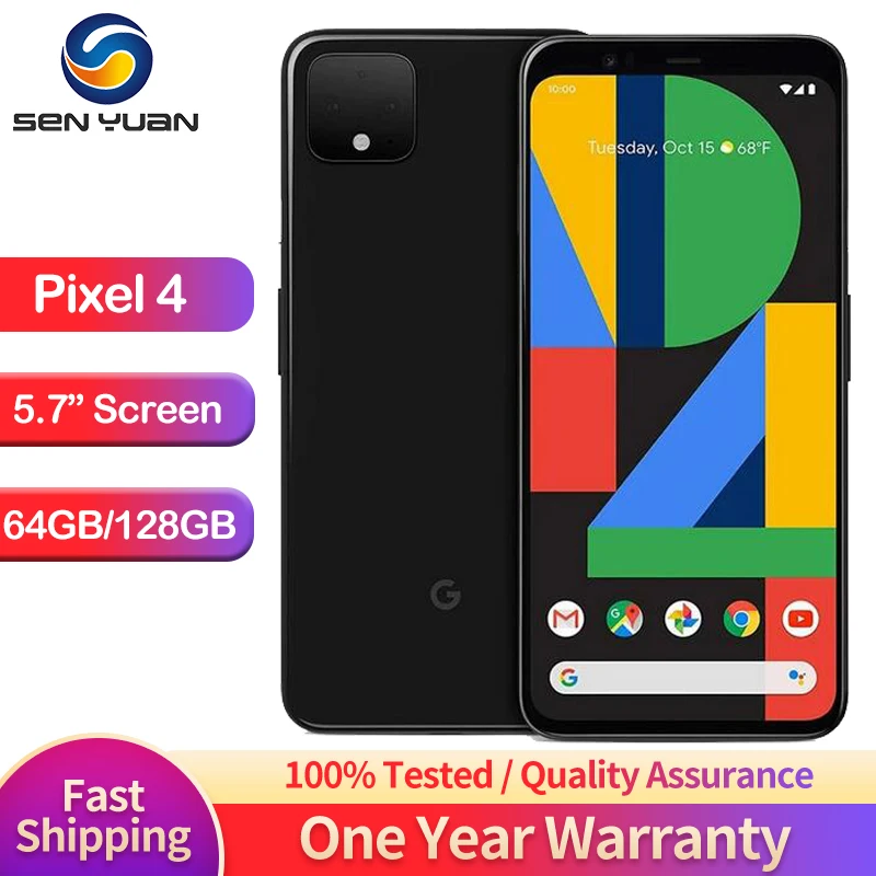 Original Google Pixel 4 4G LTE Mobile Phone Face ID 5.7