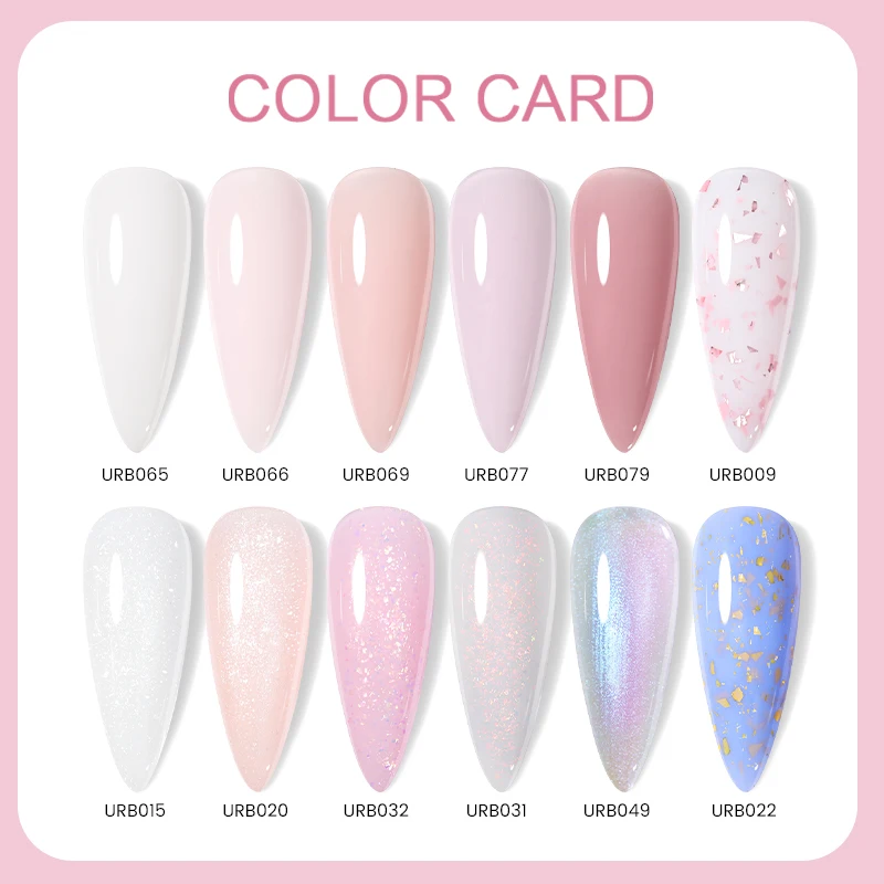 UR SUGAR 30ml Nude Rubber Base Gel No Wipe Top Coat Refill Package Big Volume Semi-permanent Varnish UV LED Nail Art Manicure