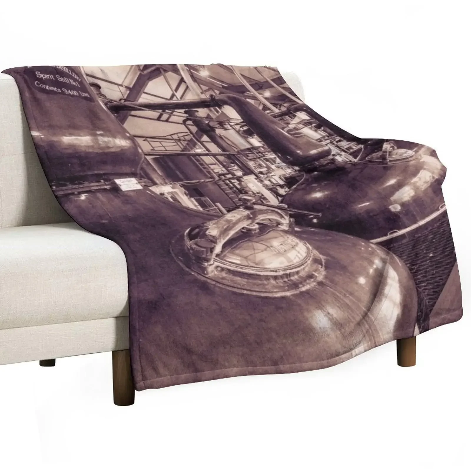 Spirit and Wash Stills Laphroaig Distillery Throw Blanket Soft Beds Camping warm winter Travel Blankets