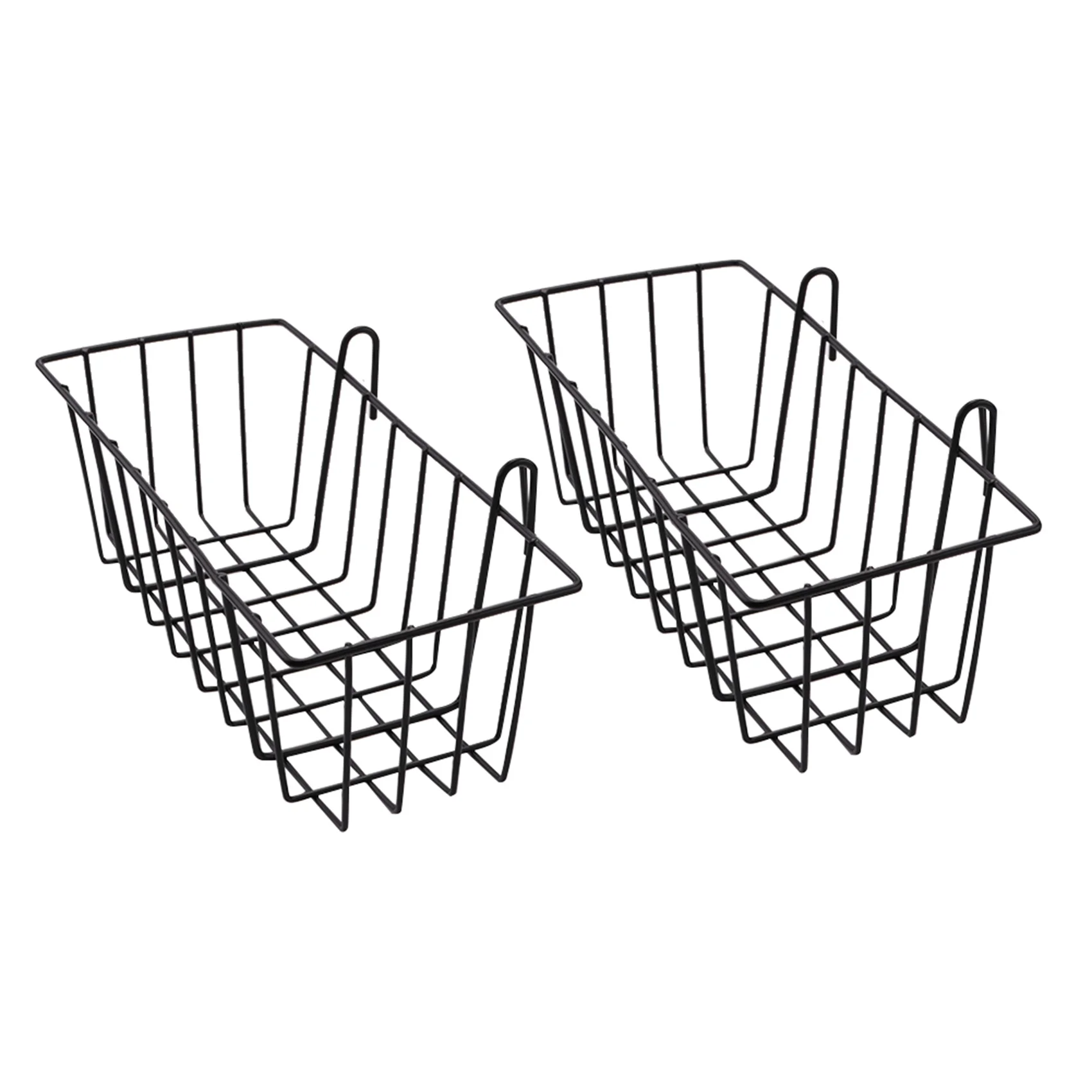 

2 Pack Wall Grid Panel Hanging Wire Basket,Grid Wall Storage Basket,Wall Mount Baskets Display Shelves for Kitchen,Home