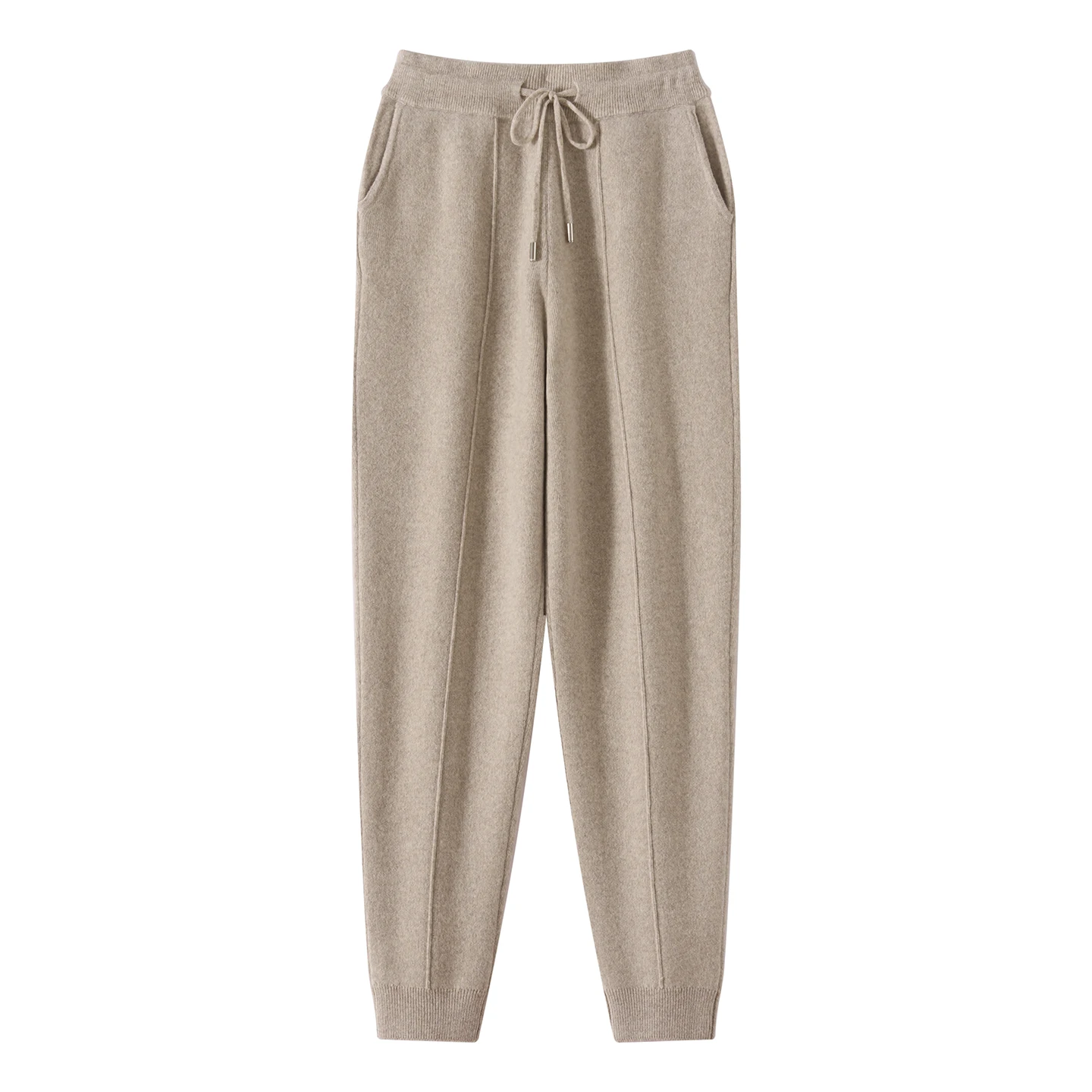 

New Model Men Knitted 100% Merino Wool Pants Mid Line Decoration Side Pocket Stretch Waist Style High quality Warmth Sweatpants