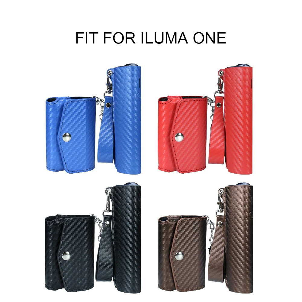 

4 Color Carbon Fiber Style Case and Cigarettes Storage Holder for IQOS ILUMA ONE Easy Take-away Portable Set Bag for ONE