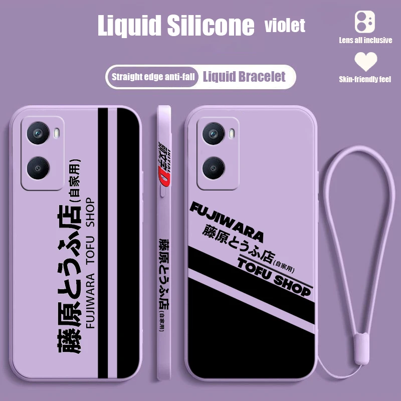 F-ujiwara T-ofu S-hop For OPPO A98 A96 A94 A93 A77S A76 A74 A73 A72 A57E S A56S Liquid Left Rope Phone Case