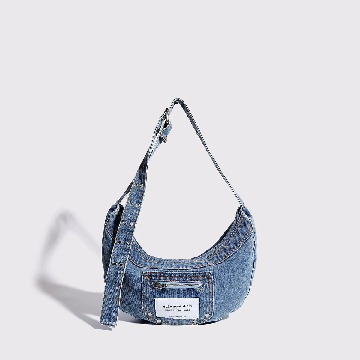 Borsa a tracolla in Denim a mezza luna borse da donna in tela di moda borse a tracolla Hobos Tote Cloud di alta qualità per borsa per gnocchi da donna