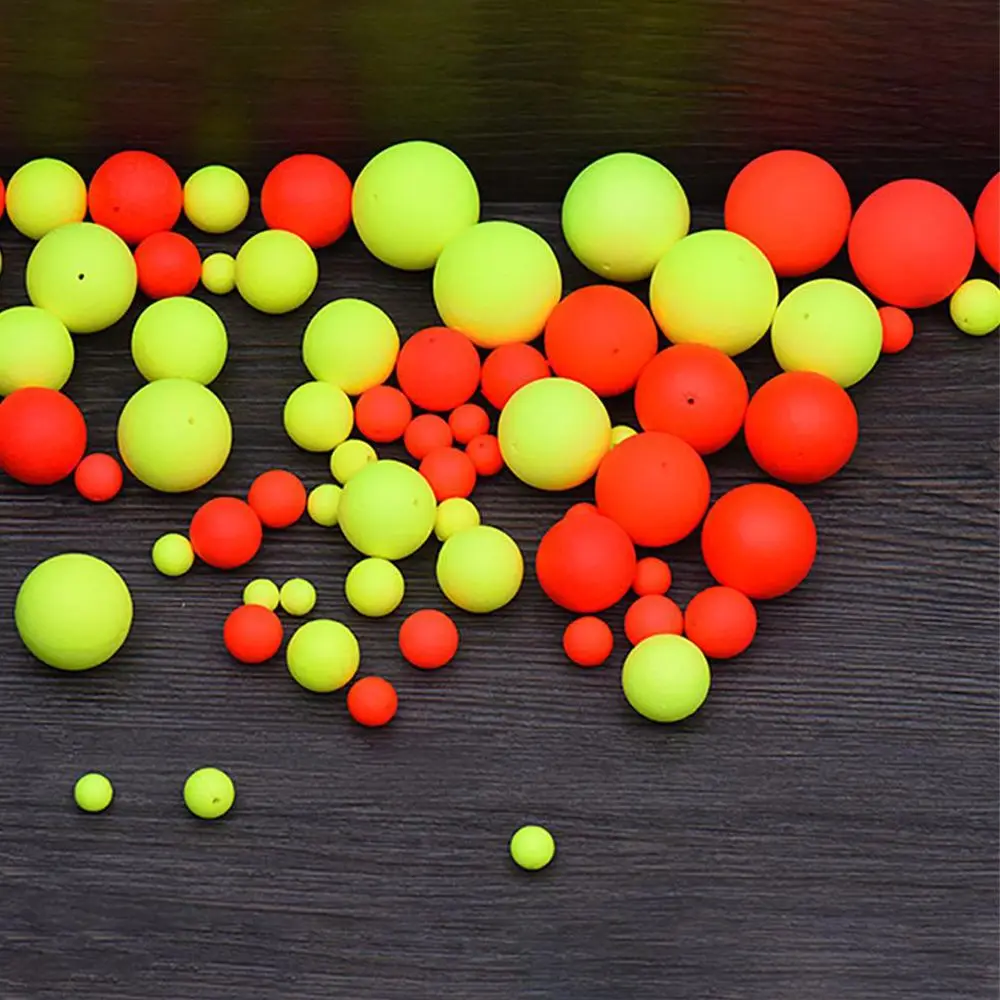 100PCS Hot Rig Rigging Material   EPS Foam Floats Ball Beans Bottom Fishing Floats Beads