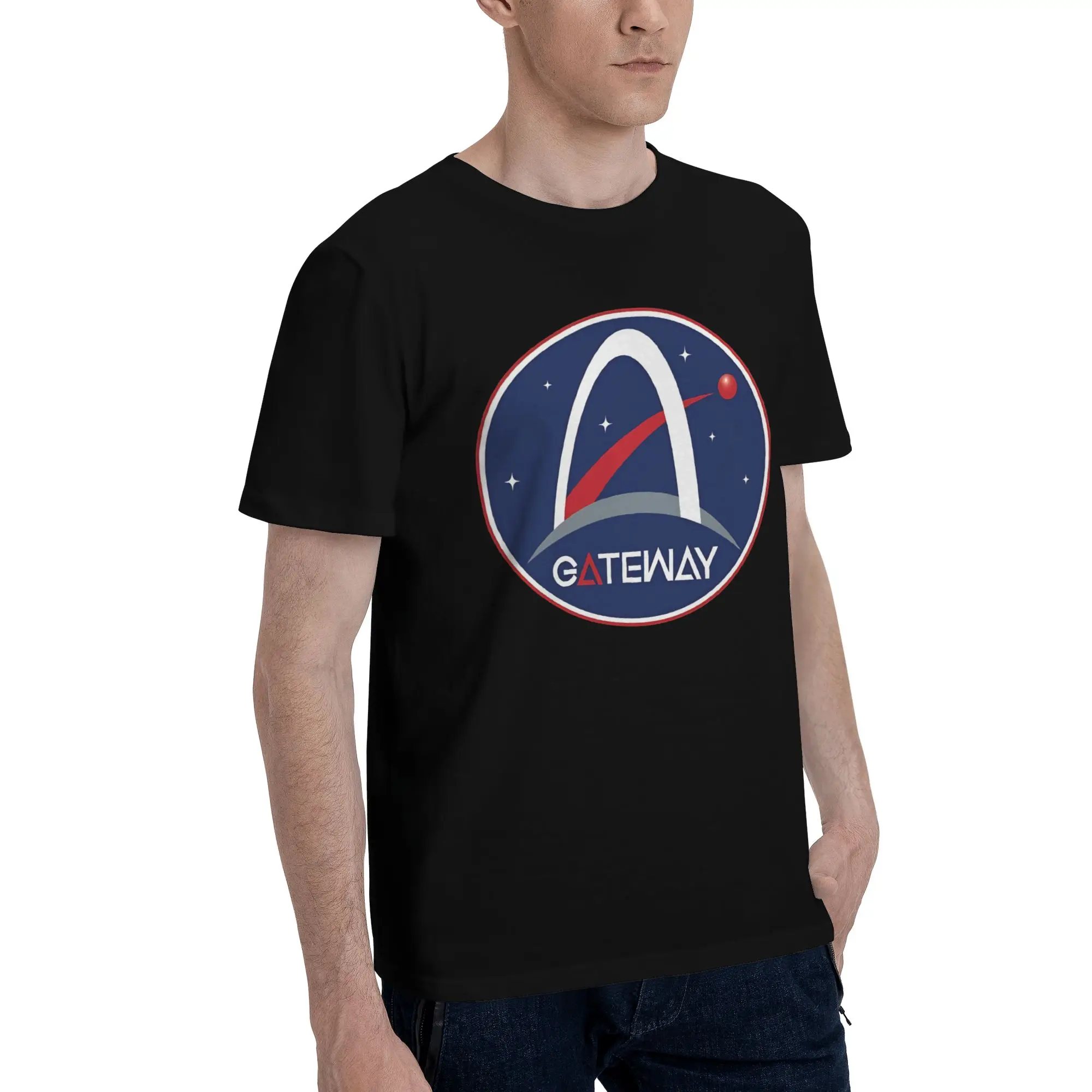 Artemis Lunar Gateway program logo Funny 100% Cotton T-Shirt  Tops Tees For Men