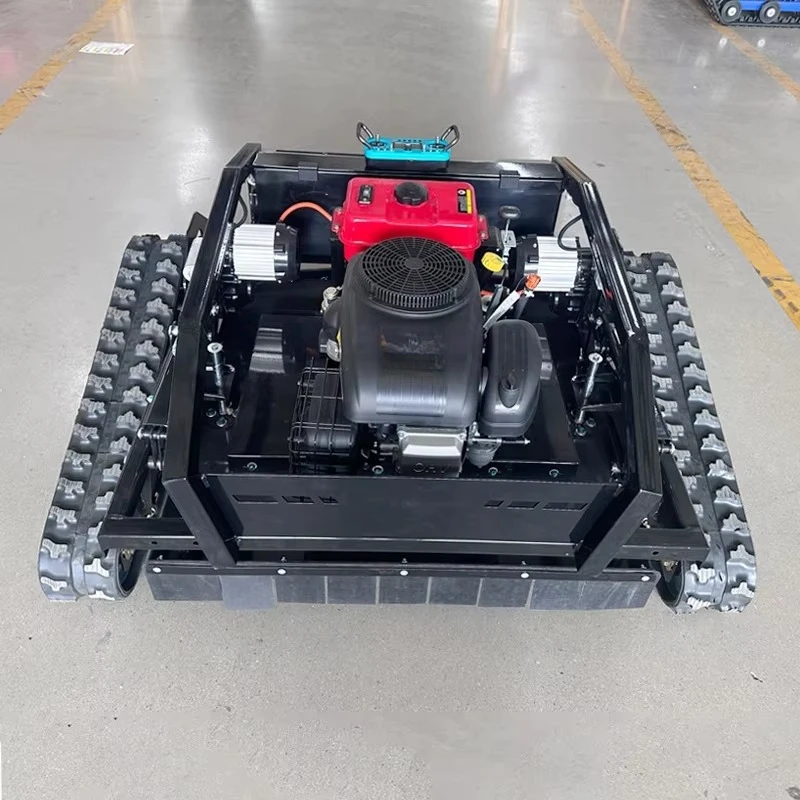 Unmanned Remote Control Crawler Mowing Robot Automatic Multifunctional  Small Brush Cutter Industrial Grade 24v Voltage view 3