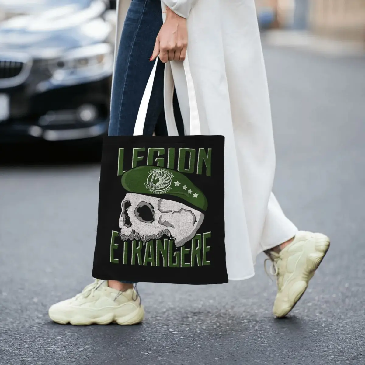Legion Etrangere Foreign France Military Shopping Bags Folding Canvas The Tote Bag Women Shoulder Tote Travel Handbag