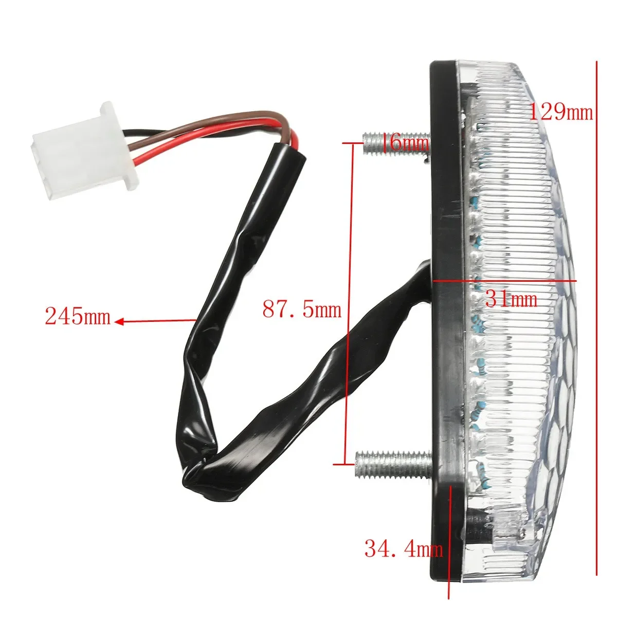 Hurbike-enquêter stop arrière LED rouge, pour kart, taoTao sunl, pour 50 70 110 125cc