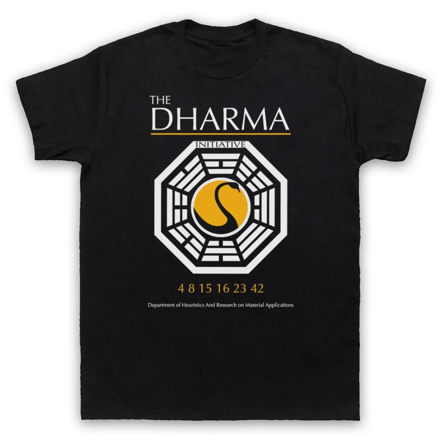 LOST UNOFFICIAL THE DHARMA INITIATIVE CULT TV SHOW MENS & WOMENS TSHIRT