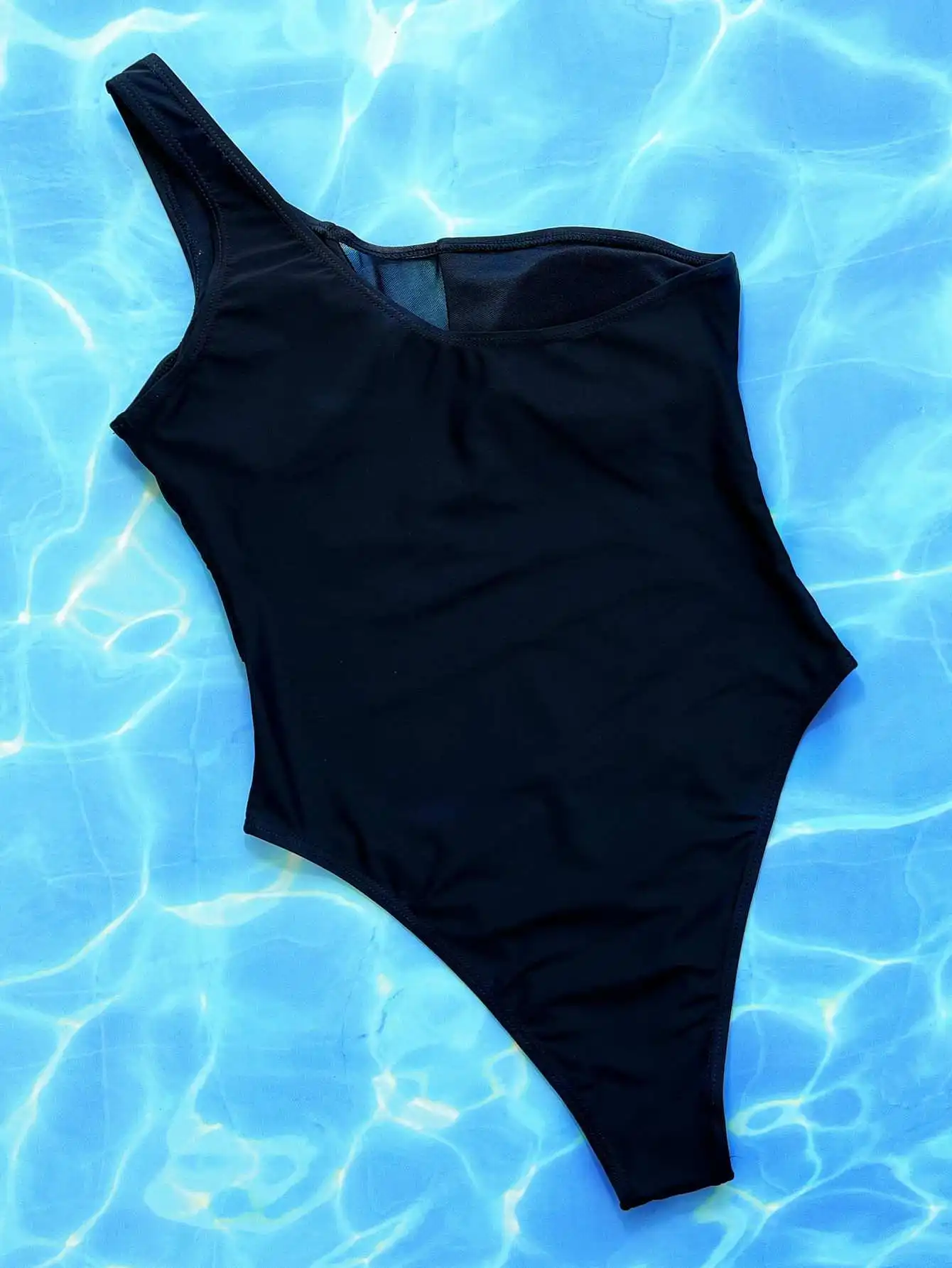 Groothandel Nieuwe Mode Dames Sexy V-Hals Massief Badpak Stijlvol Badpak Zonder Rugzijde Gebonden Strandkleding Zomer Badpak