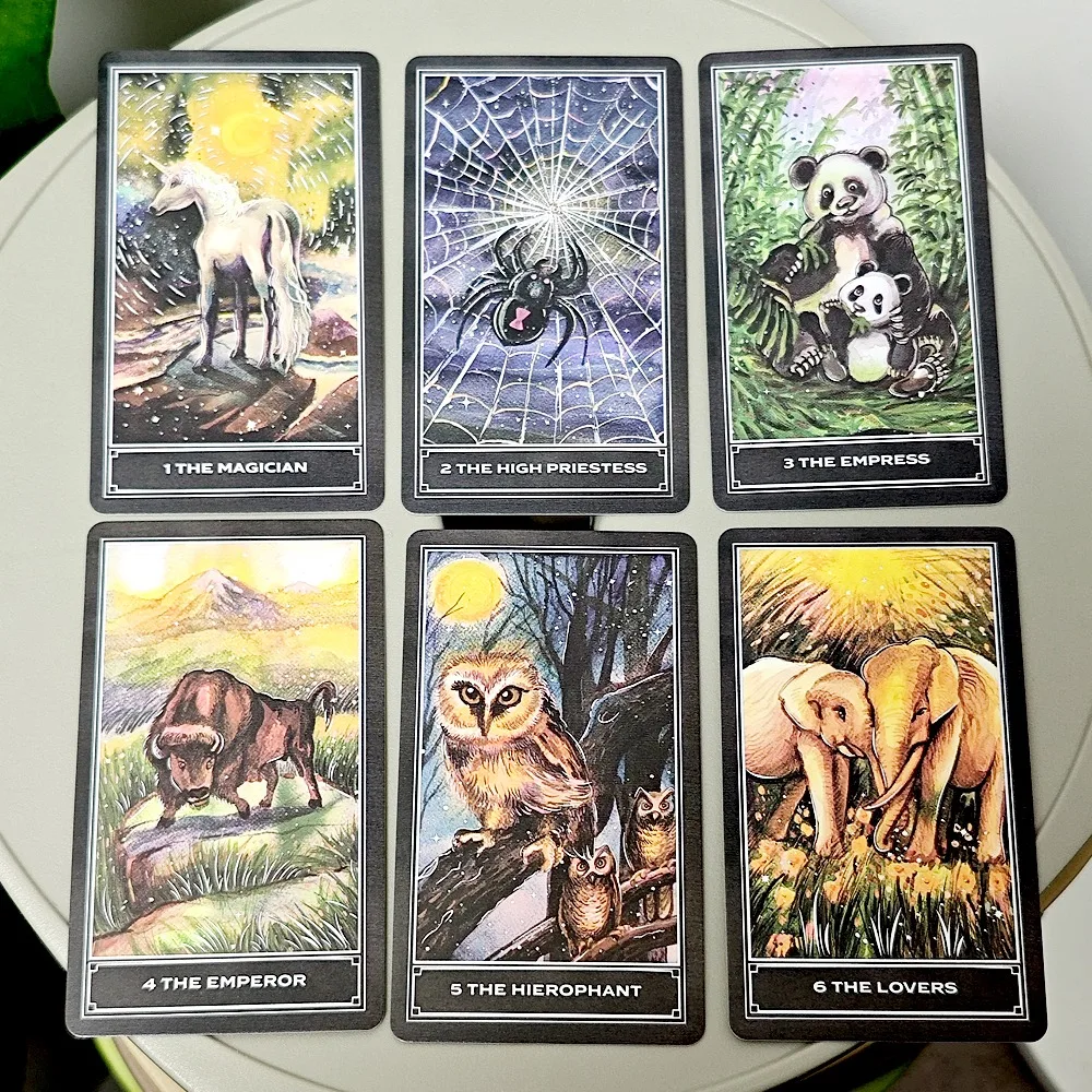 10.3*6cm The Enchanting Earth Tarot - Animal Tarot Cards 80 Watercolor Fully Illustrated Tarot Cards