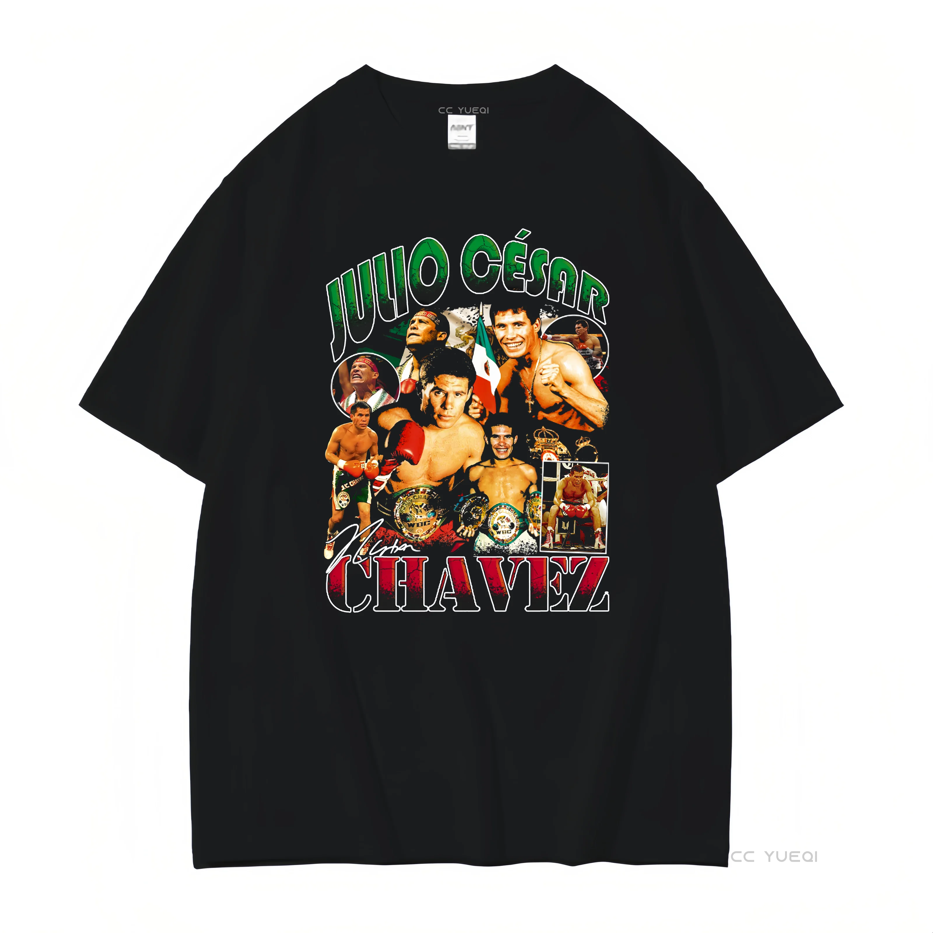 جوليو سيزار تشافيز خمر ريترو تي شيرت مروحة خمر غسلها الشارع الشهير أزياء مريحة امتدت عارضة تنفس للجنسين