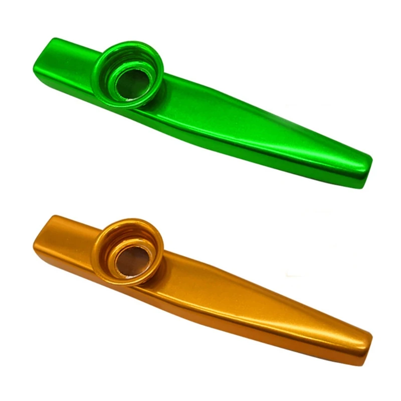 Multicolor Metal Kazoos Musical Instruments Flutes With Kazoo Flute Diaphragms Good Companion for Guitar,Ukulele, Violin, Piano