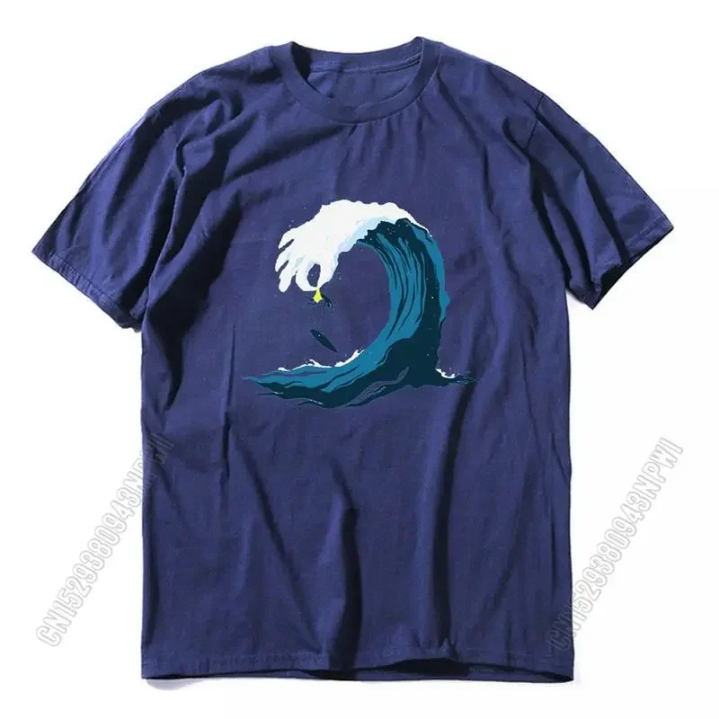 100% Cotton Surf Print Men T Shirt Casual Graphic Design Big Size Funny Surf Men Tshirt Cool Loog T-Shirt Men Tees Shirt