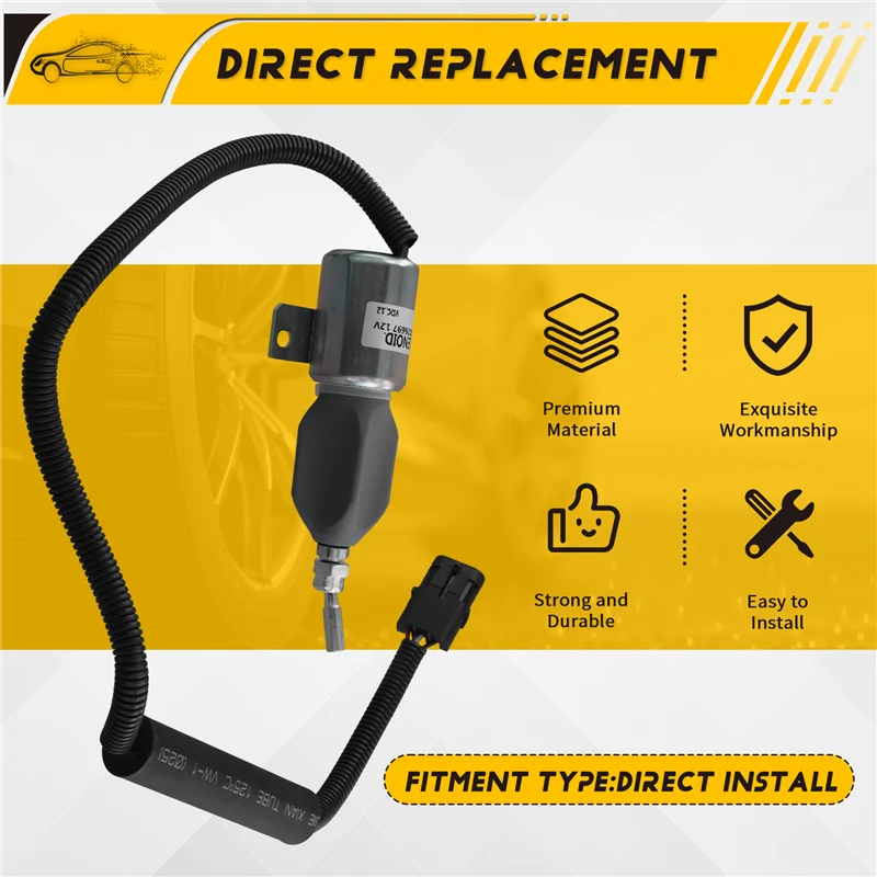 

Электромагнитный клапан отключения подачи топлива 12 В 13026882 13026697 для Deutz Agriculturer TD226B-4 Электромагнитный клапан отключения двигателя