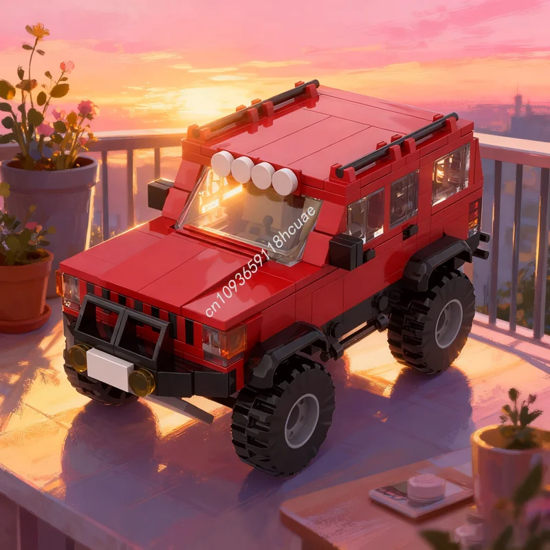

401pcs MOC Jeepped Cherokee XJ Offroad City Champions Model Building Blocks Architecture Festival Gifts Brick Toy