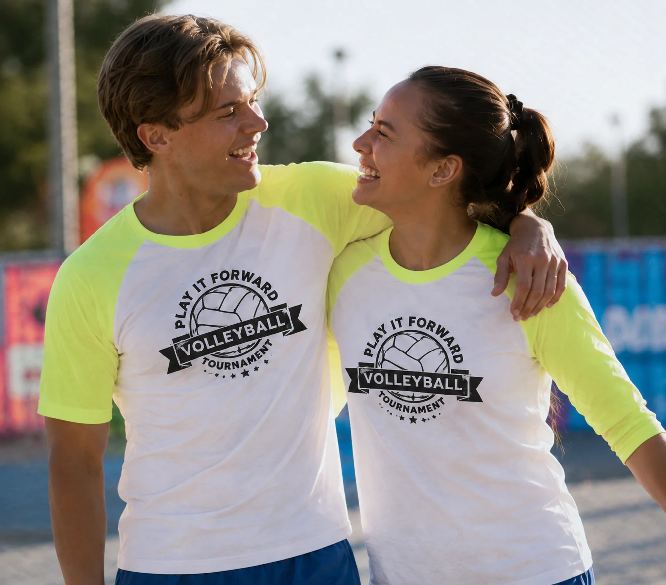 The Summer Pretty Play It Forward Volleyball Tournament Raglan T Shirt  Graphic Unisex Sports Baseball Tee