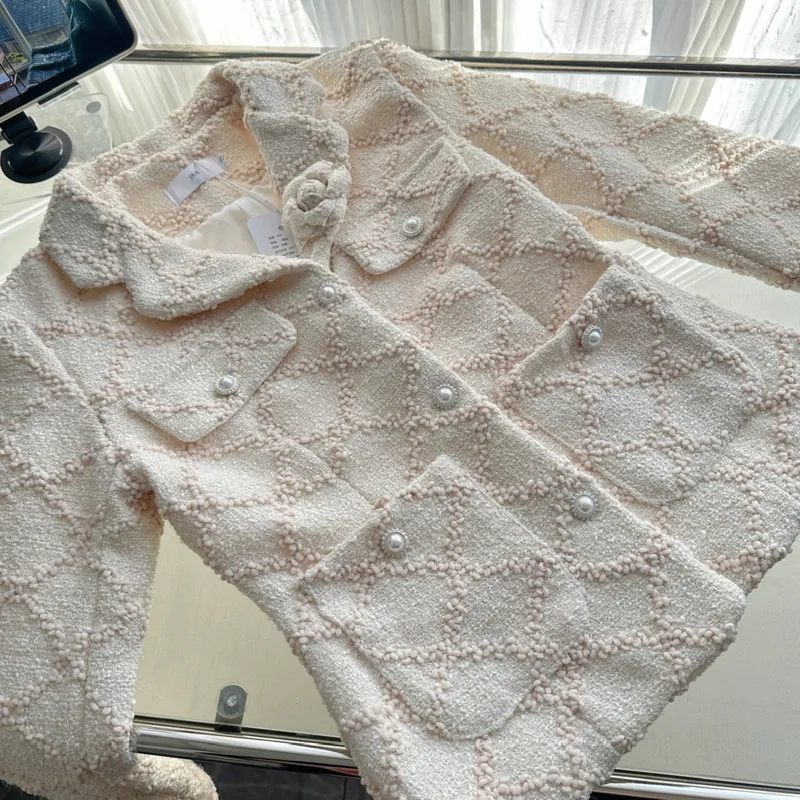 Damesoutfits Mode Jas Jas + Korte Rok Past Conjuntos Femininos Elegantes 2025 Nieuw in bijpassende sets Tweed 2-delige sets