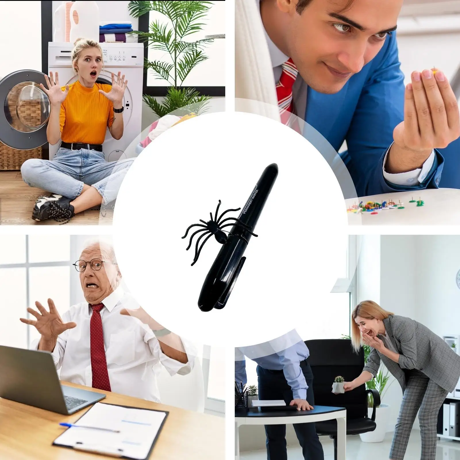 リラクゼーションスパイダーいたずらペンパーティー小道具コンパニオンスパイダーペンいたずらの楽しみのための女性男性家族学生同僚子供向け