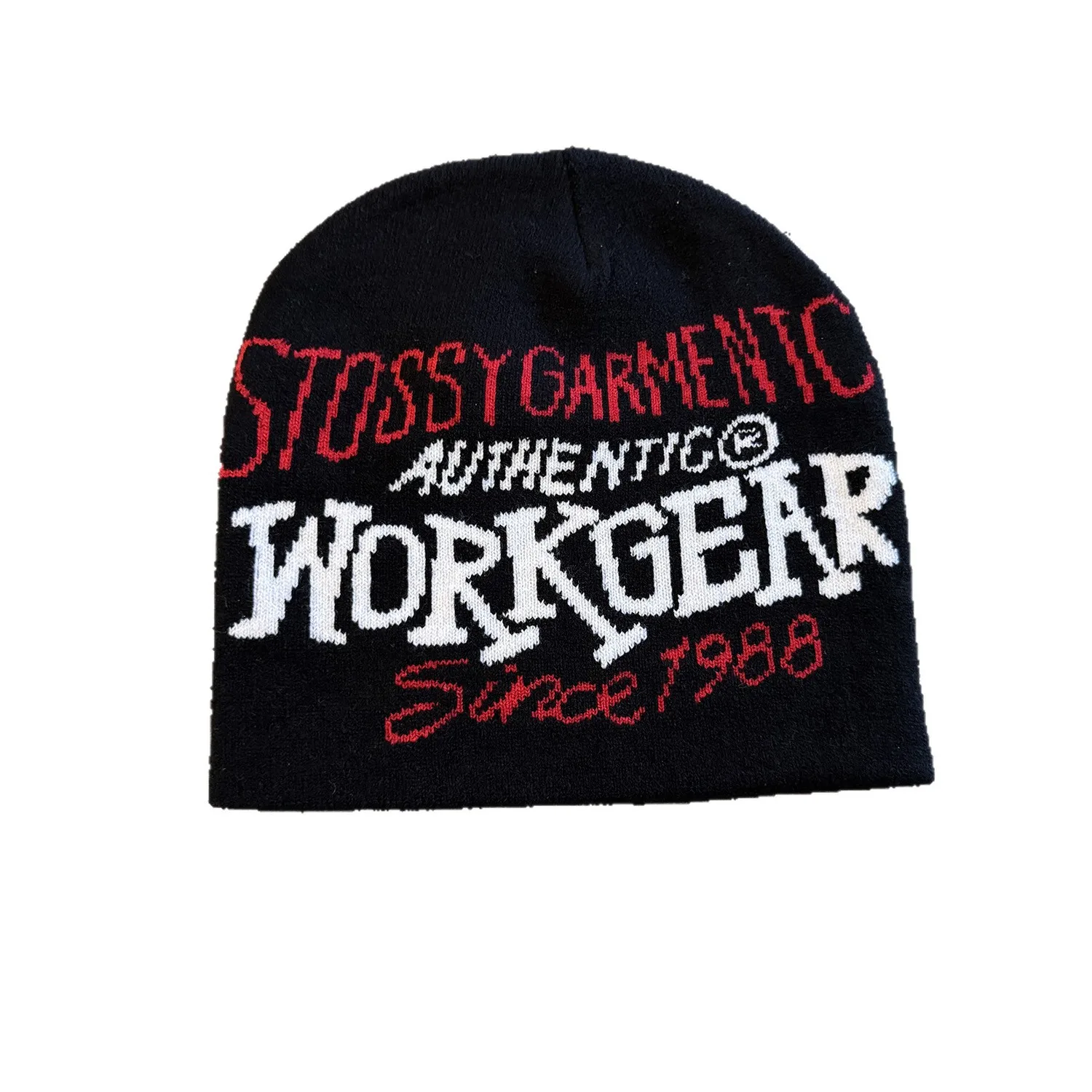 قبعة محبوكة بحروف شارع الهيب هوب الأمريكية للرجال والنساء، ألوان متباينة دافئة، بلوفر تزلج عصري رائع وقبعة باردة