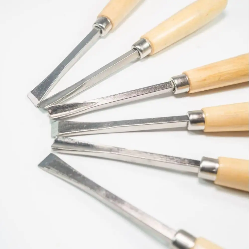 High Carbon Steel Carpentry Chisel Set Wood Handle Manual Carving Tools For Fengke Woodworking Modeling Craft