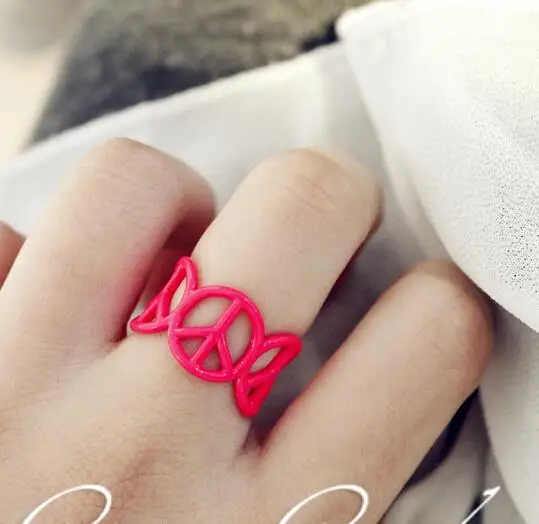 New Arrival Fashion Toe Ring Women Novelty Midi Ring Girl Hand Knuckle Rings With anti-war Signs Jewelry Wholesale