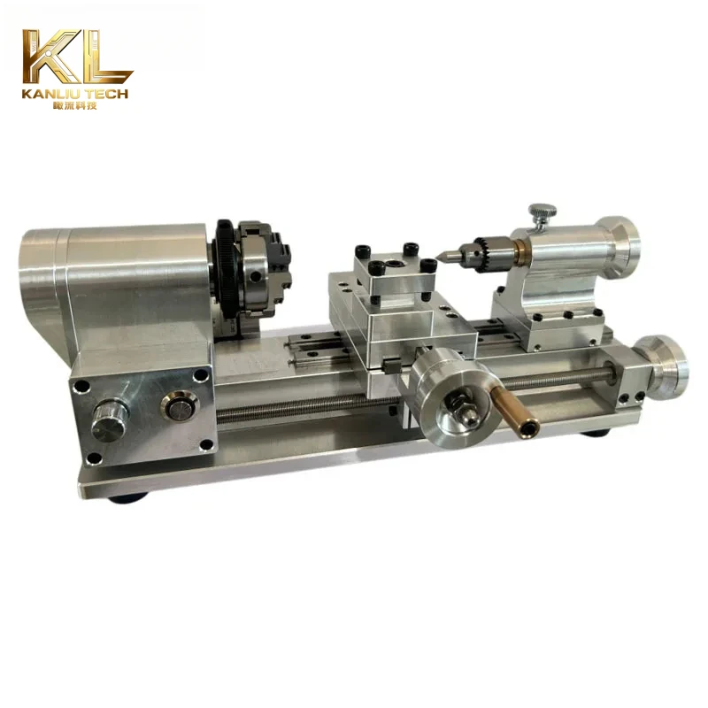 24V 80W DIY Mini Lathe - Multifunctional Household Woodworking Homemade Small Lathe Portable Desktop Micro-Lathe