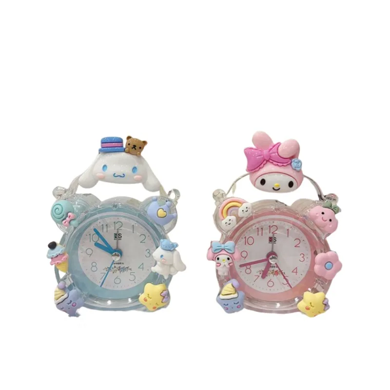 Sanrio Kuromi Trendy Alarm Clock Pattern, My Melody, Student Ins, High-Value Quarto Dormitório, Movimento atualizado para fazer mais silencioso