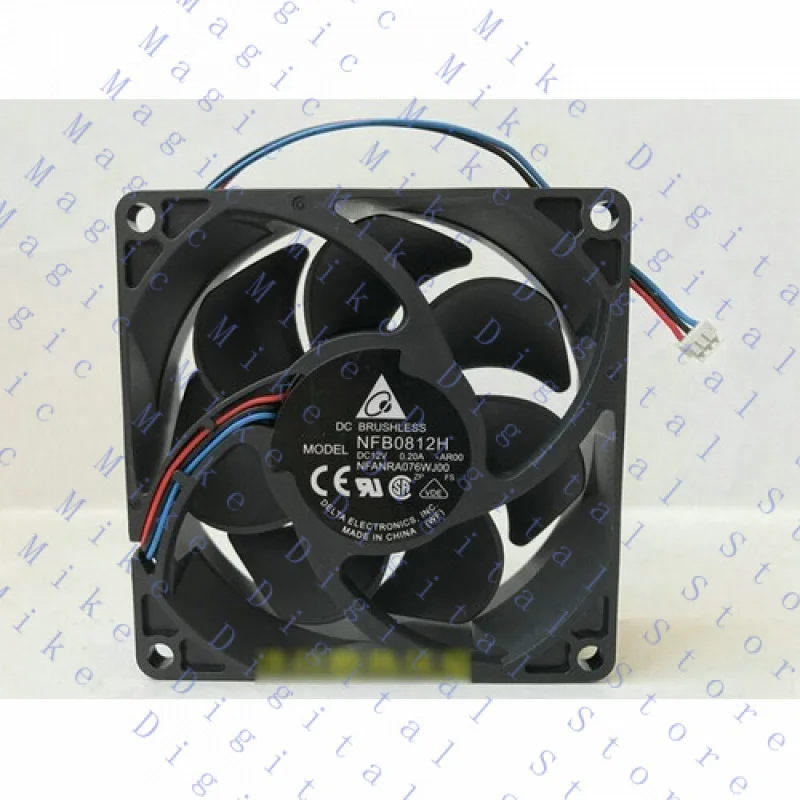 UU  1X  8cm 3 PIN Cooling Fan NFB0812H-AR00 DC 12V 0.20A 8025 80x80x25mm