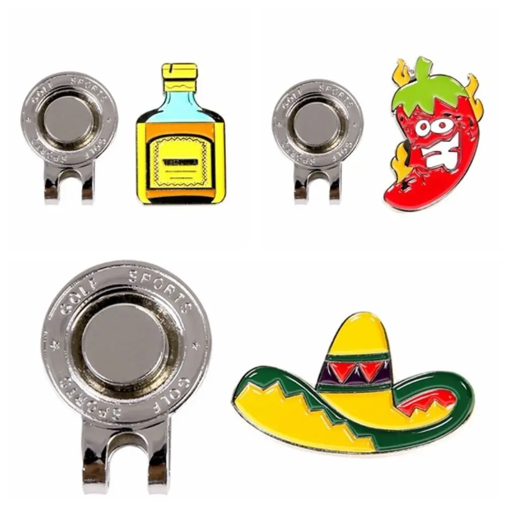 Accesorios de Golf, marcador de pelota, Clip para sombrero de Golf, marcador de Metal, marca de Golf extraíble, aleación, Clip magnético único para sombrero, regalo para niña