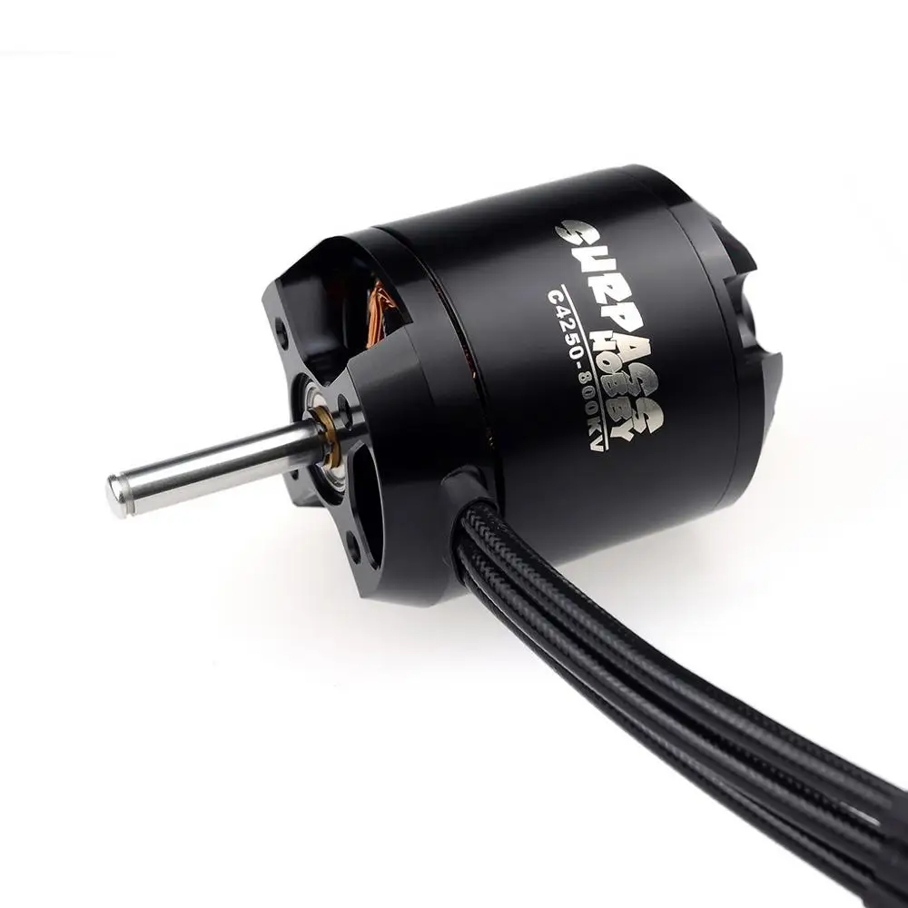 SURPASS HOBBY 3520 C4250 600KV 800KV Brushless Motor for RC Airplane Fixed-wing Glider Aircraft