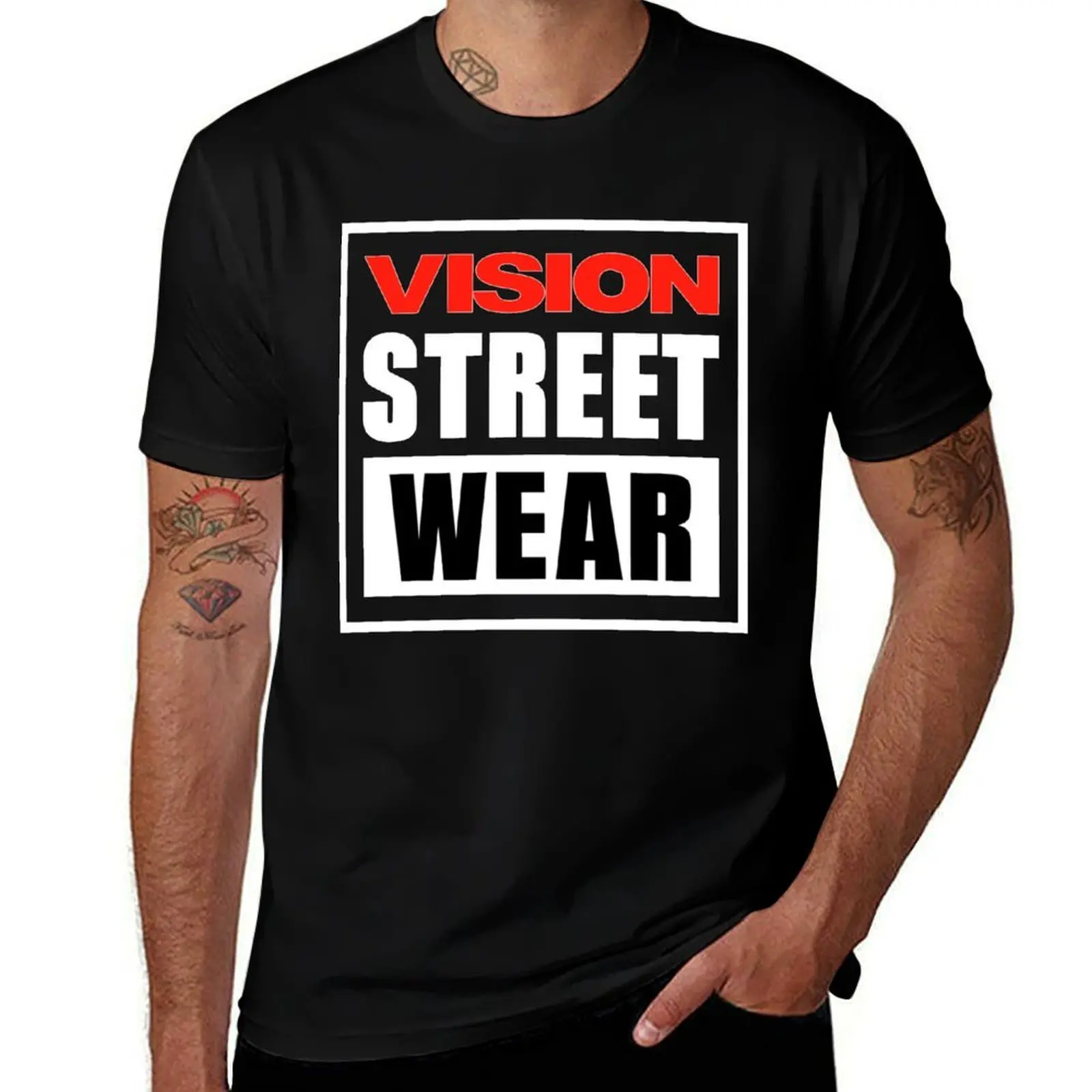 Vision Street Wear T-Shirt Street Fashion Casual Tee Shirt T-Shirt