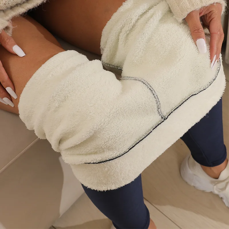 Women Winter Warm Thicken Leggings Fleece High Waist Thick Tights Thermal Casual Pants Stretchy Female Streetwear