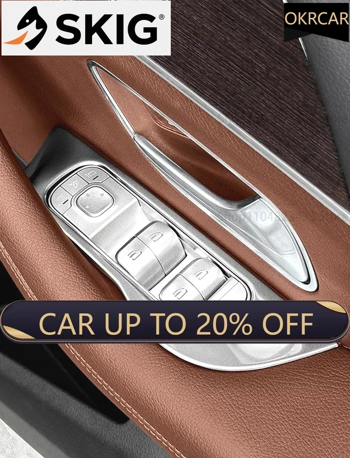 

For Mercedes 20-2025 GLE W167 350 V167 GLS X167 450 500e 350d 53 AMG trim accessories stainless steel glass lifting window panel