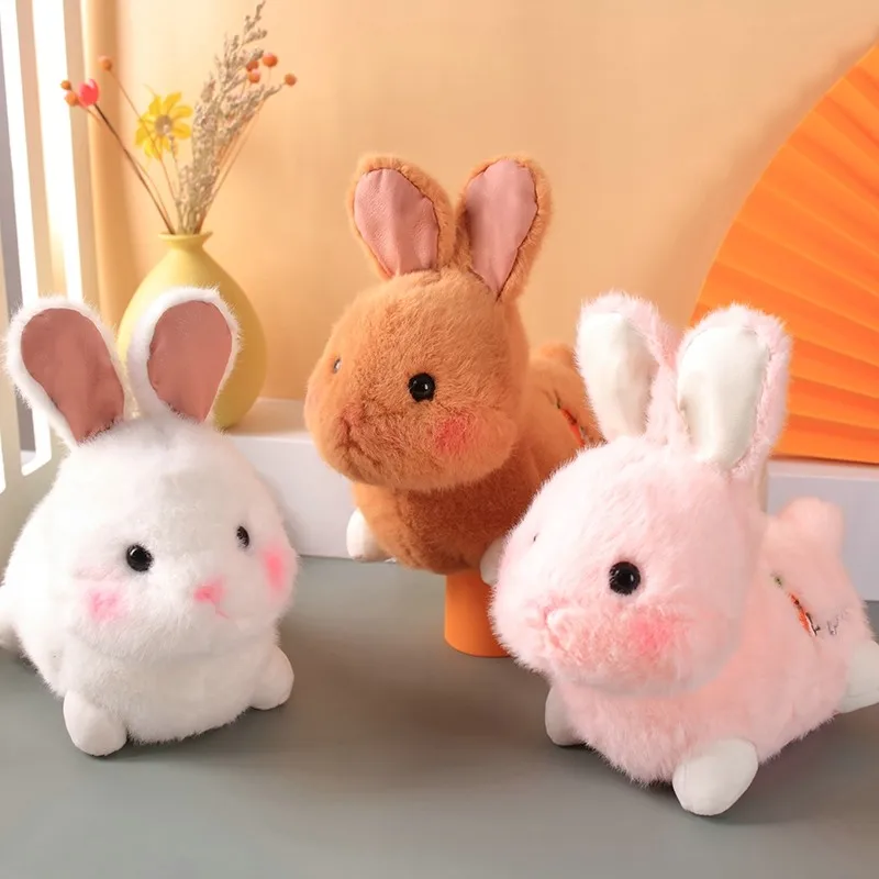 Een pratende konijn zingende, dansende en herhalende pop, schattige kleine witte konijn elektrische knuffel voor kinderen