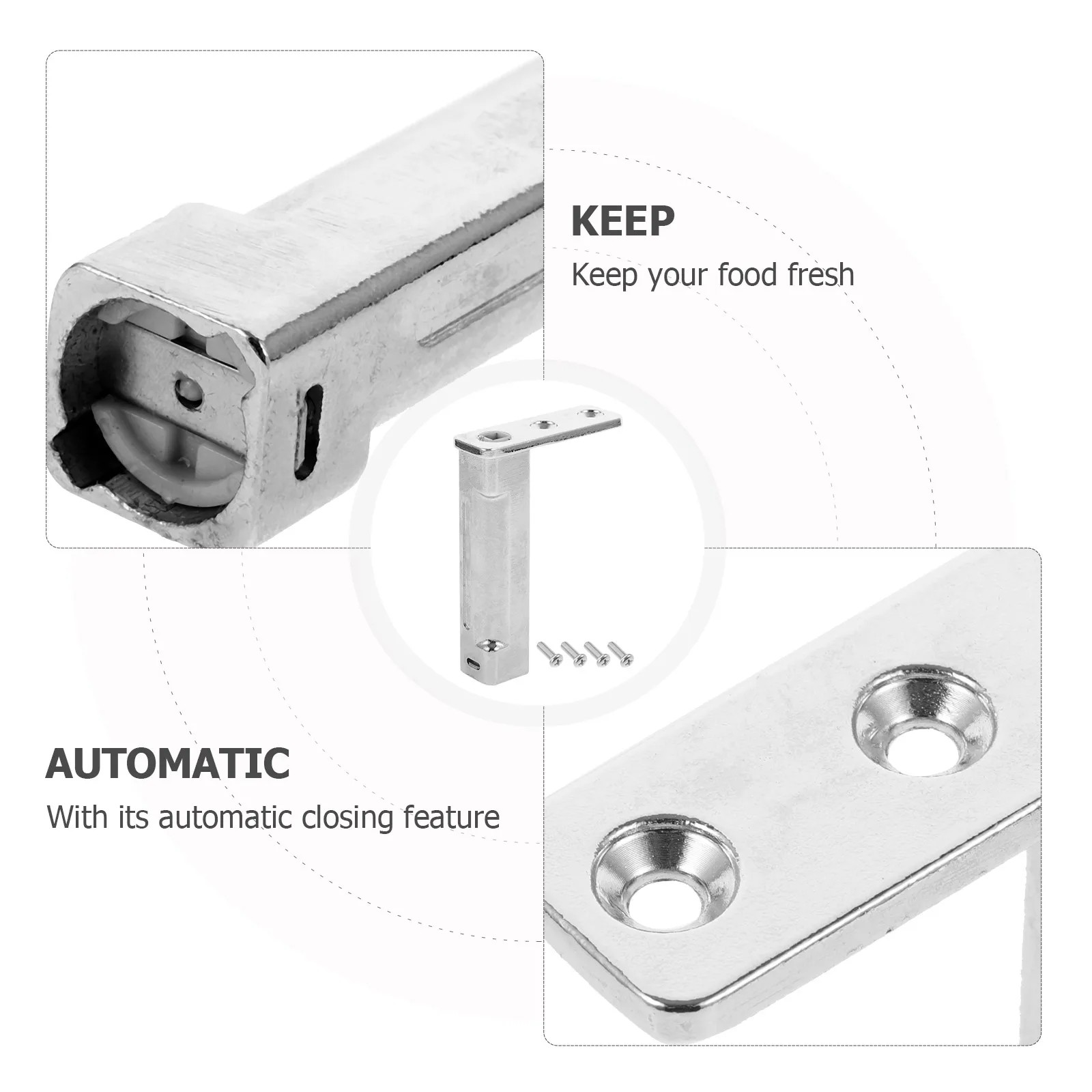 

Automatic Door Closer Heavy Duty Hinges Stainless Steel Replacement Parts Refrigerator Doors Efficient Solution Prevent Open