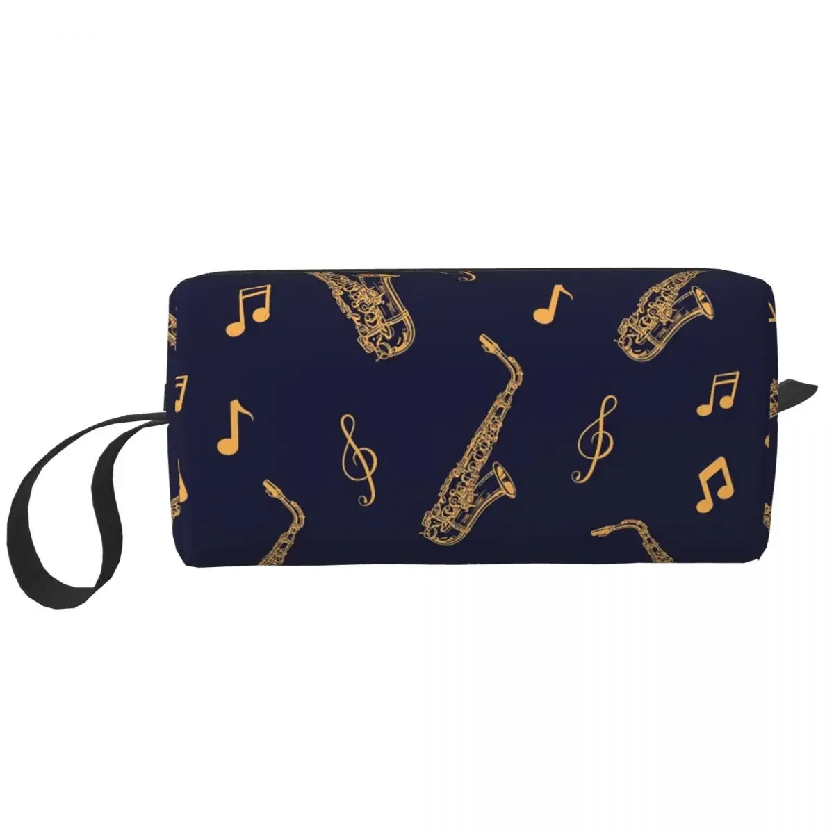 Musical Saxophone Pattern Pencil Cases Big Capacity Pen Bags Pen Box Pencil Pouch For Boys Girls Students Stationery Makeup Bag