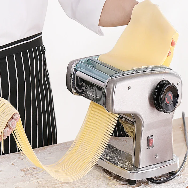 Electric Noodle Dumpling Wrapper Machine Pasta Noodle Maker Machine Commercial Household Stainless Steel Noodle Press Machine