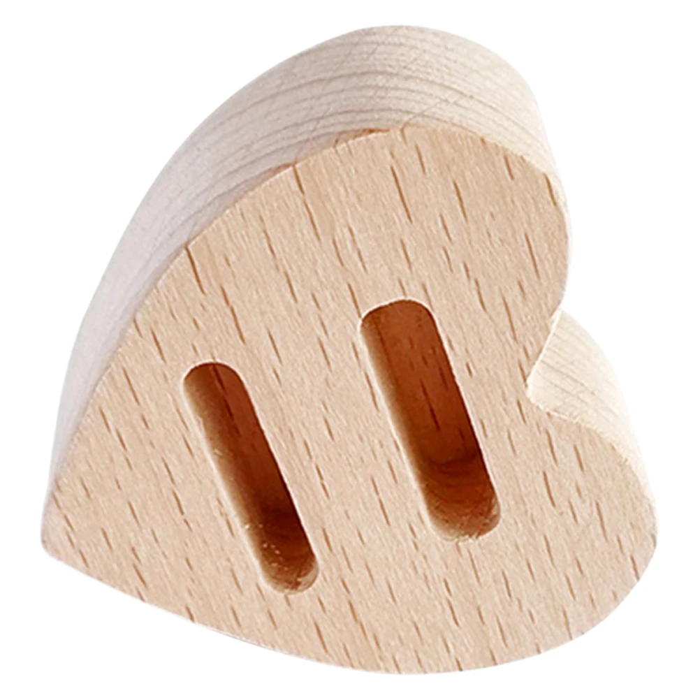 

Подставка для колец в форме сердца с двойным слотом, портативный деревянный держатель для колец, органайзер для ювелирных изделий, свадебное шоу, дисплей в форме сердца