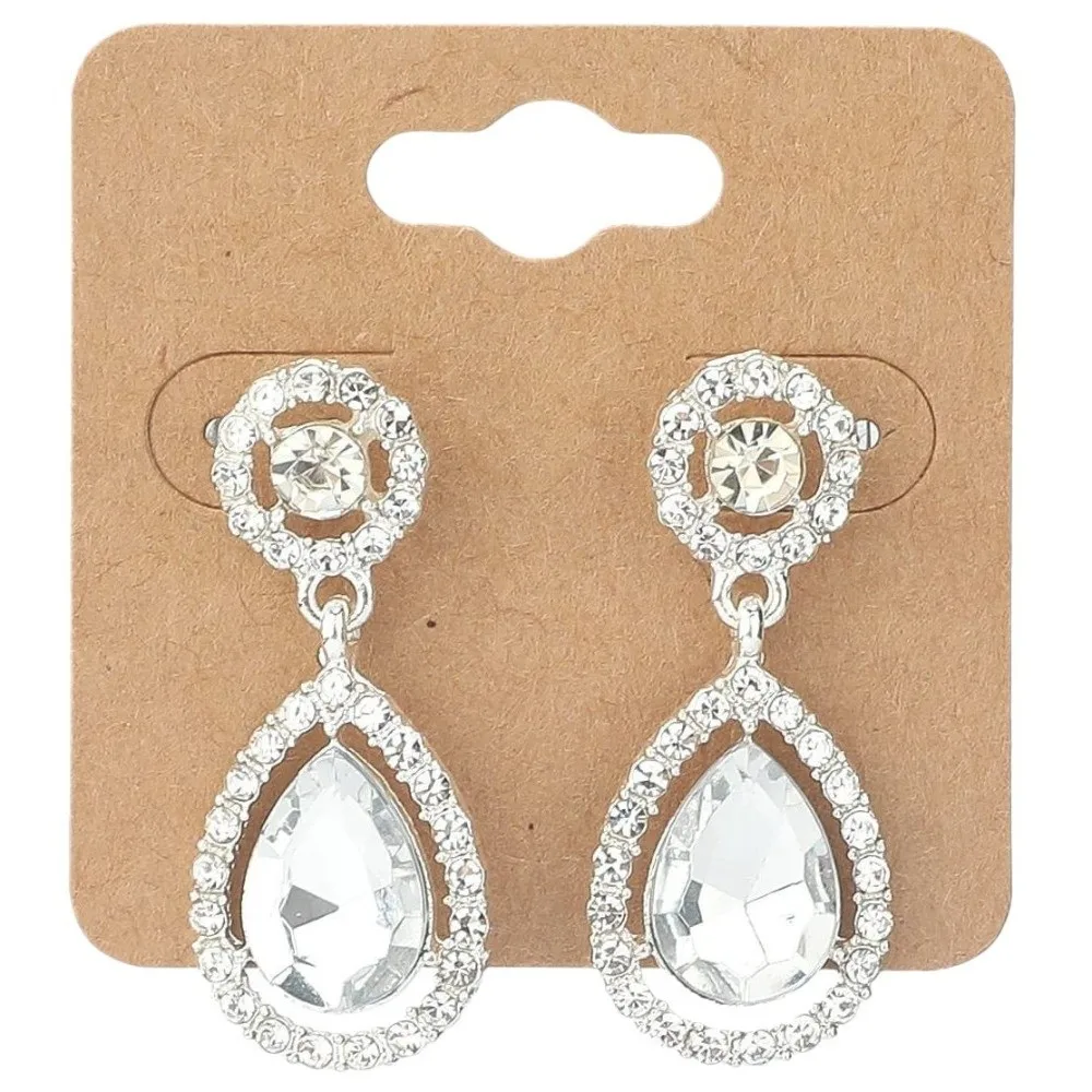 

100 Pieces Jewelry Tag Earring Display Card with Holder Holes DIY Crafts Earring Packaging Cards Jewelry Selling