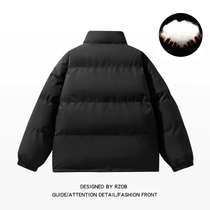 

Женская хлопковая куртка в стиле ретро в американском стиле, тонкий хлеб, однотонная молния, свободный дизайн, персональная верхняя одежда