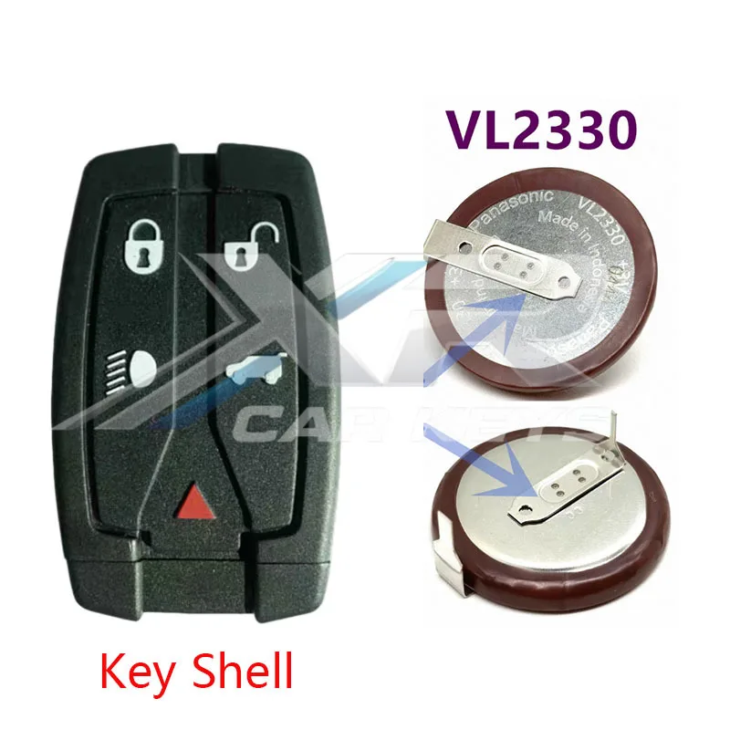 Chave de Substituição Virgem com VL2330 Original para Land Rover Freelander 2 LR2 Sport, Carcaça de Chave Inteligente Remota de 5 Botões 2008-2012