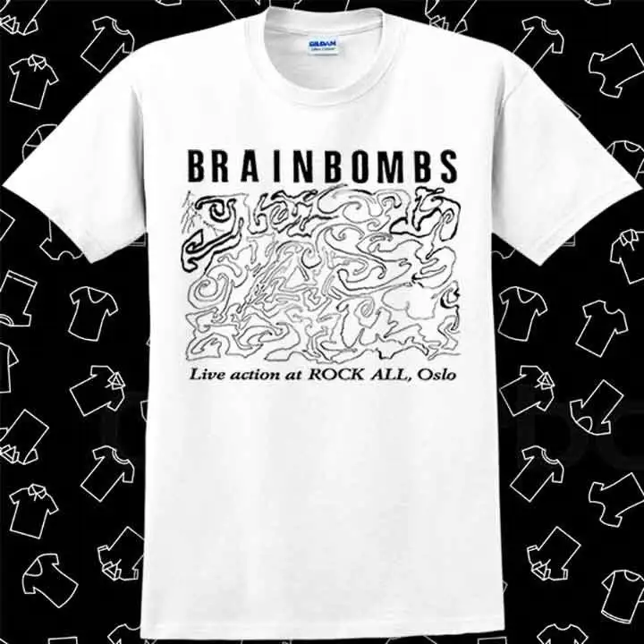 Brainbombs Live Action At Rock All Oslo T Shirt Meme Funny Vintage Style Gamer Cult Movie Music Top Adult R790