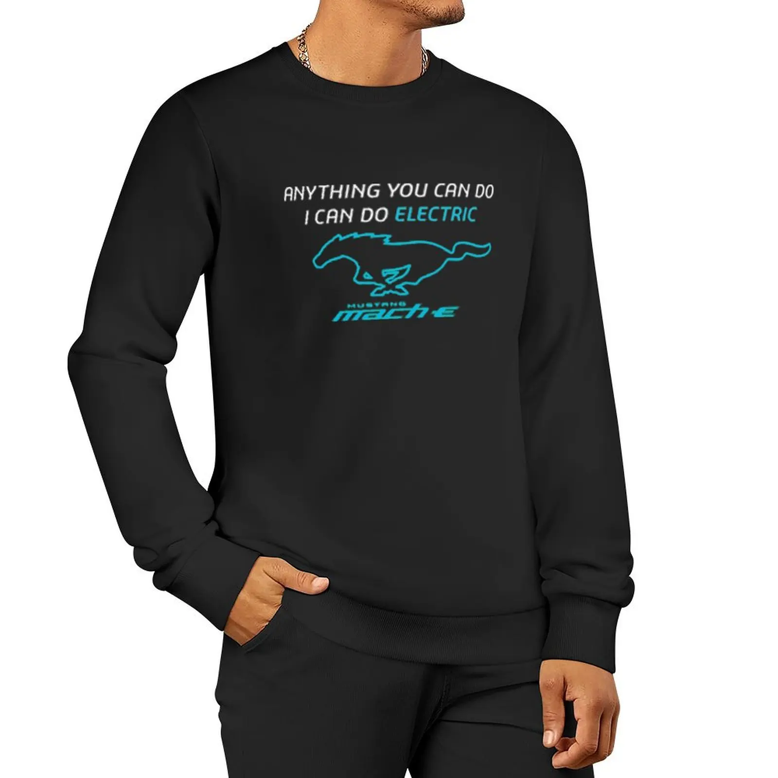 Mustang Mach Electric Pullover Hoodie autumn aesthetic sweatshirts