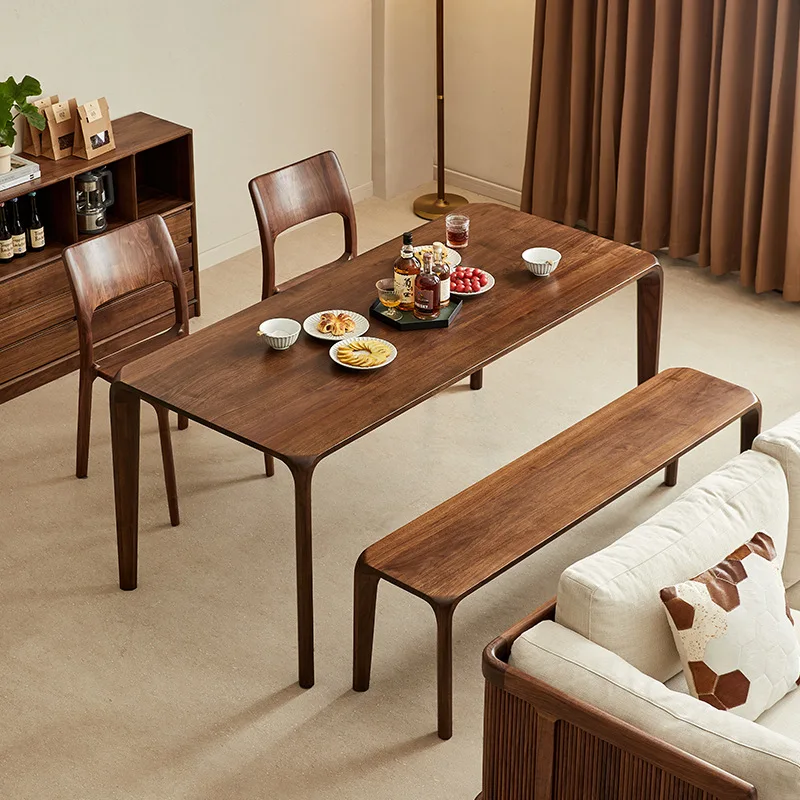 

Customizable North American black walnut tenon and mortise household solid wood shoe changing stool integrated